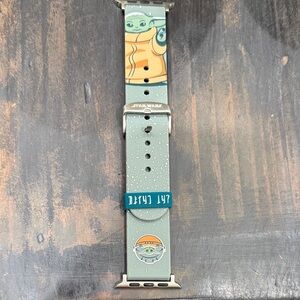 Star Wars Grogu in the snow Watch Band in Gray and Teal